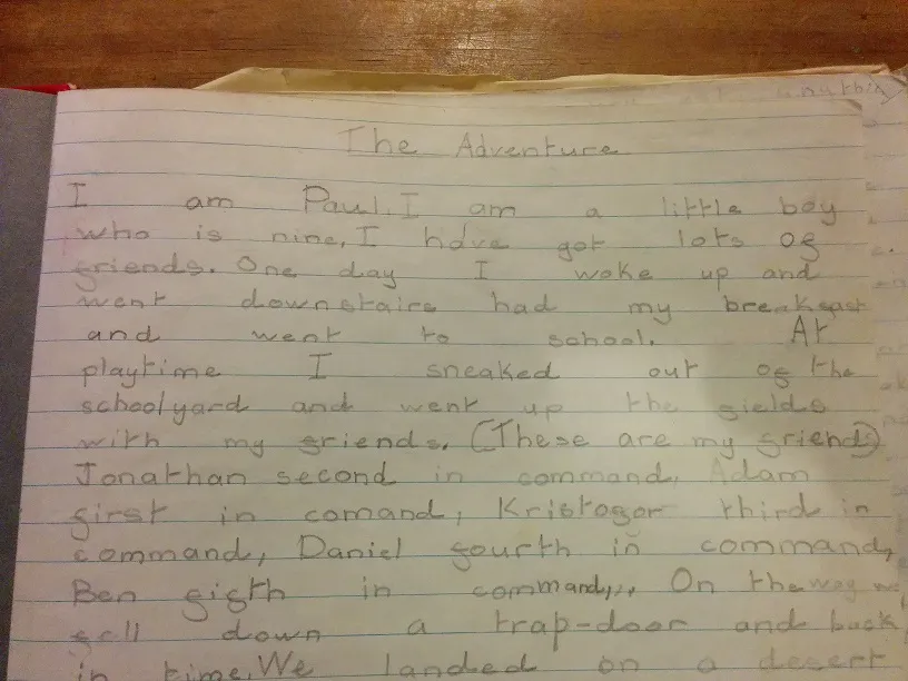 The Adventure – A short Story By A Nine Year Old Boy