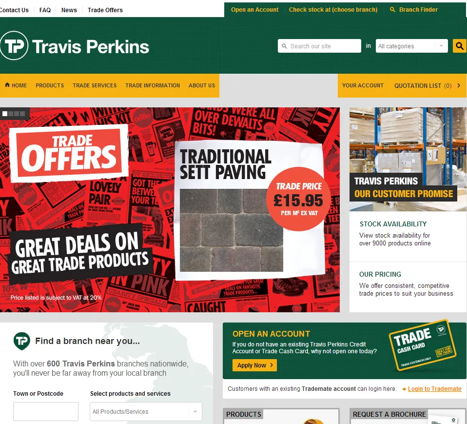 Travis Perkins has a New Website