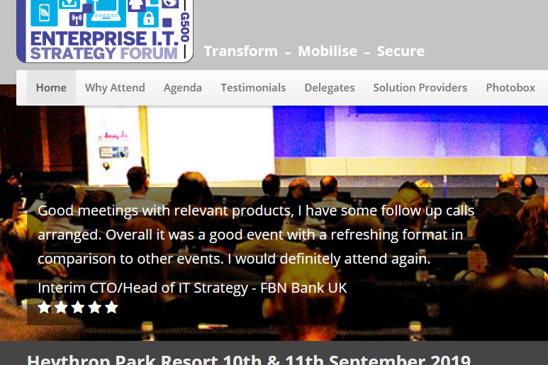 Paul Kerrison Keynote Speaker at Enterprise IT Strategy Forum